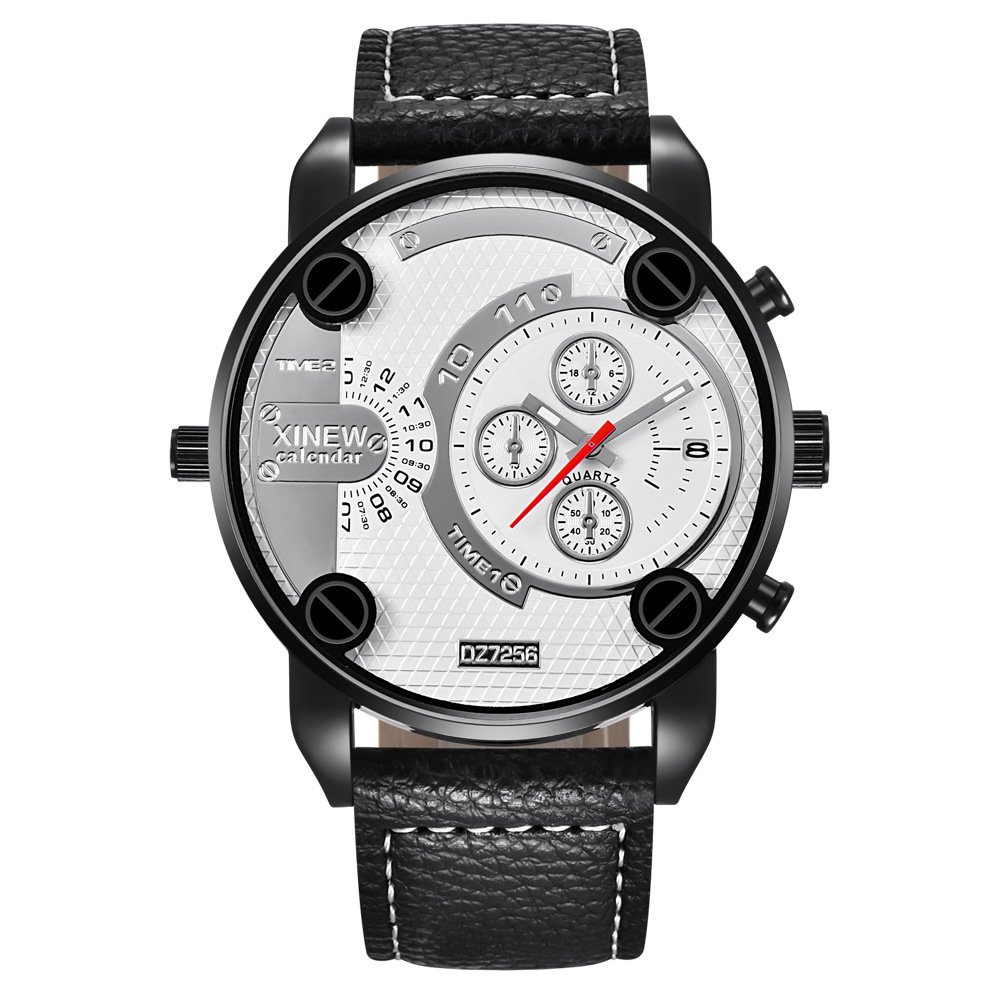 Mens Big Watches Fashion Leather Date Gifts Wristwatch - Image 10