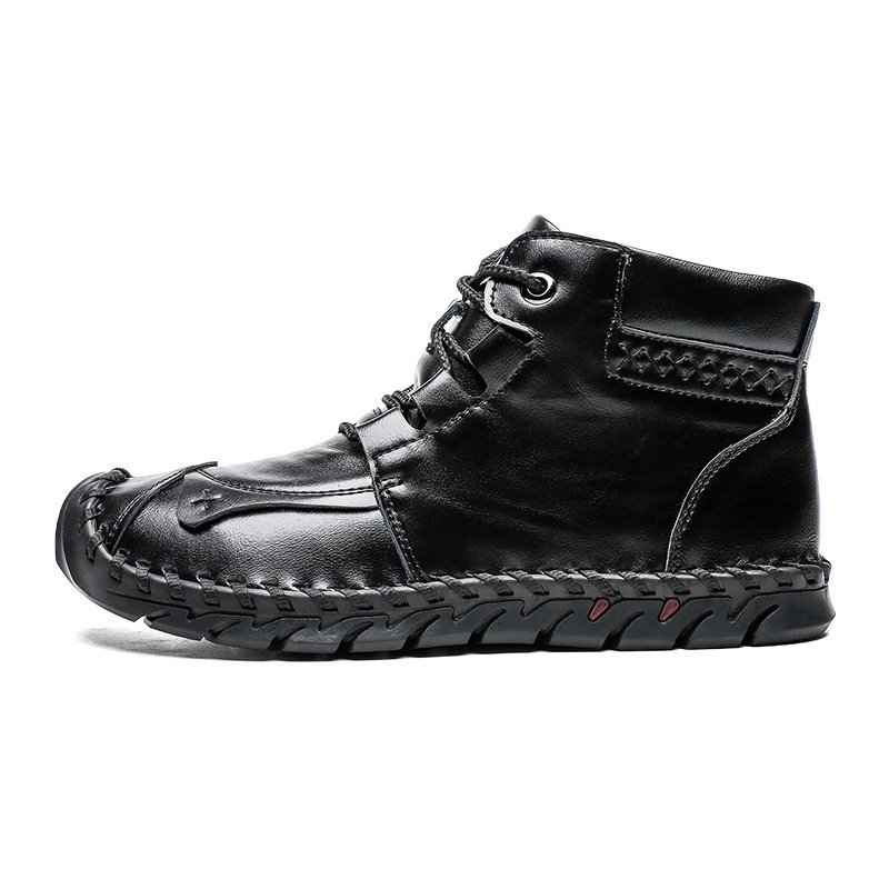 Leather shoes leather men casual shoes - Image 8