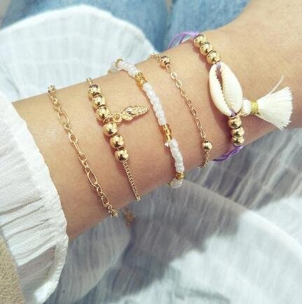 Bead Chain Bracelet Set Anklet - Image 10