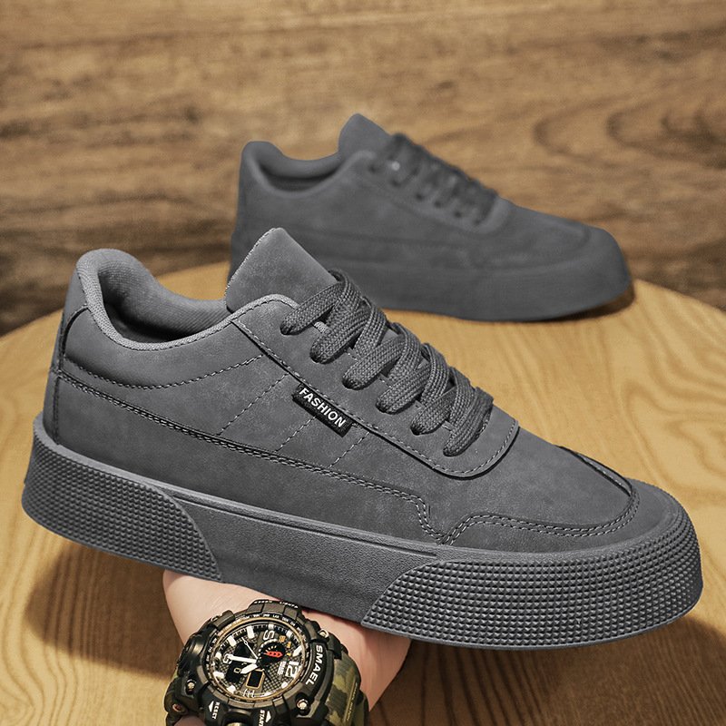 Casual Board Flat Shoes Men Breathable Thick-soled Lace-up Sneakers For Walking Running - Image 9