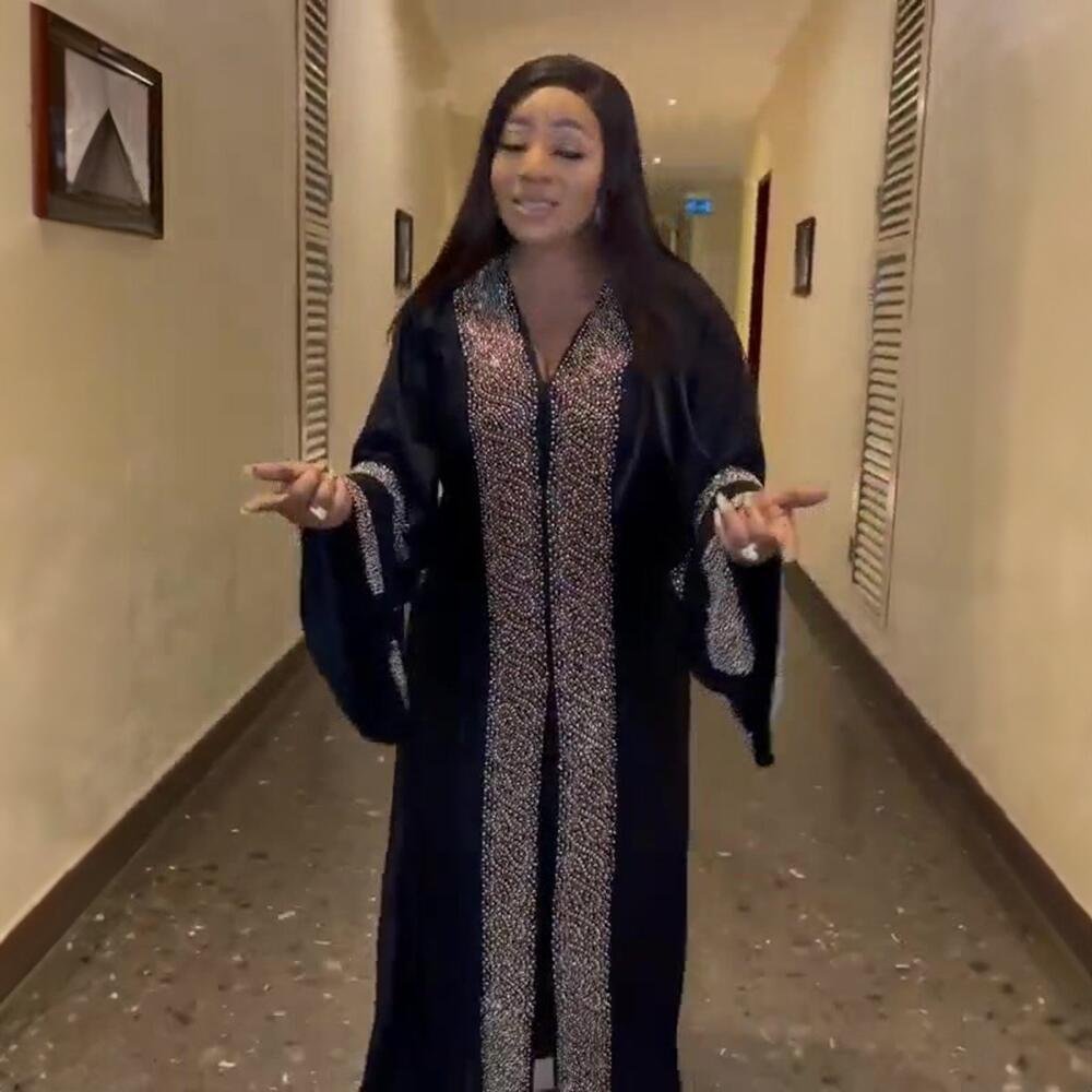 Women's Fashion Rhinestone Swing Dress Muslim Style Robe - Image 4