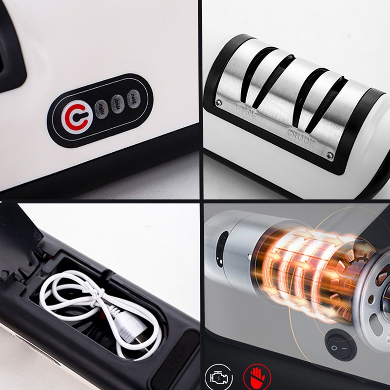 USB Rechargeable Electric Knife Sharpener Automatic Adjustable Kitchen Tool For Fast Sharpening Knives Scissors And Grinders Gadgets - Image 6