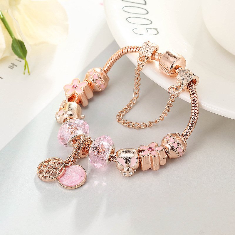 Fashion Love Geometric Rose Gold Bracelet Women's Jewelry - Image 4