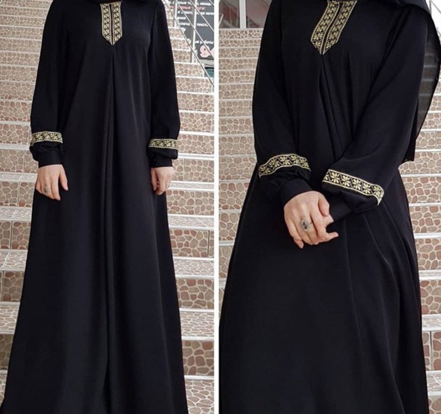 Women Plus Size Print Abaya Jilbab Muslim Maxi Dress - Image 2