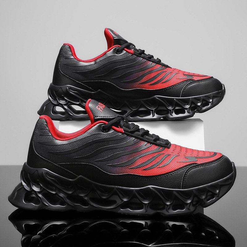 Men's Lace-up Sneakers Thick-soled Daddy Vulcanized Shoes Outdoor Running Sports Casual Shoes - Image 9