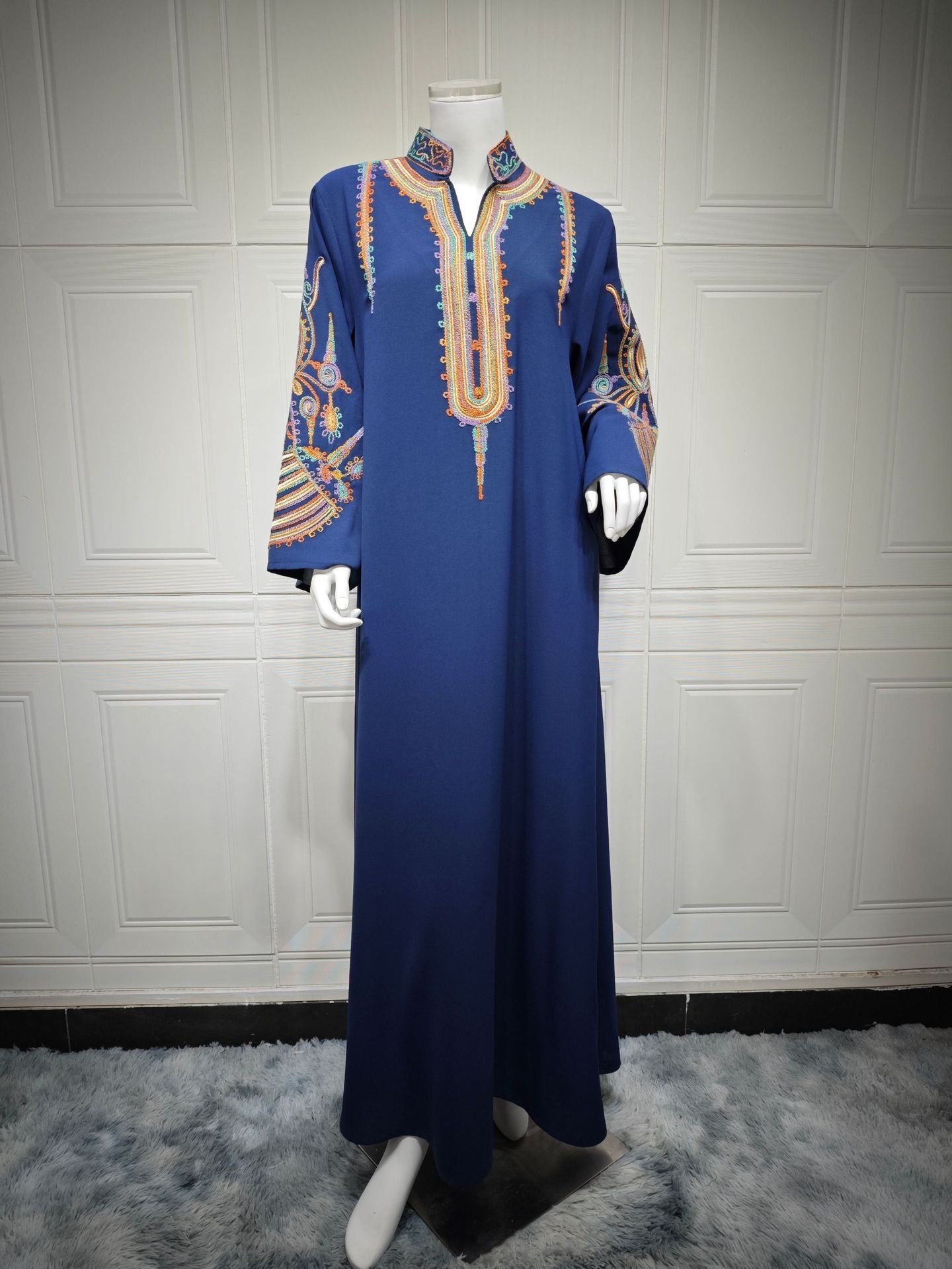 Women's Embroidered Rope Embroidered Muslim Dress - Image 8
