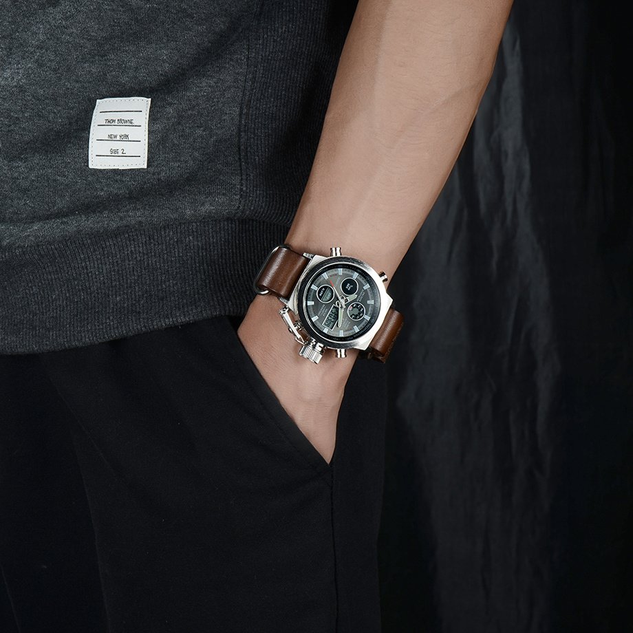 Relogio Masculino Luxury Brand Men Watches Men's Quartz Hour Analog Digital LED Sports Watch Men Army Military Wrist Watch - Image 4