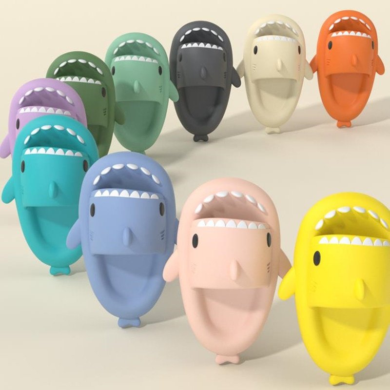 Cartoon Shark Slippers Funny Cutes Soft Slipper Indoor Outdoor Shoes For Women Men Couples