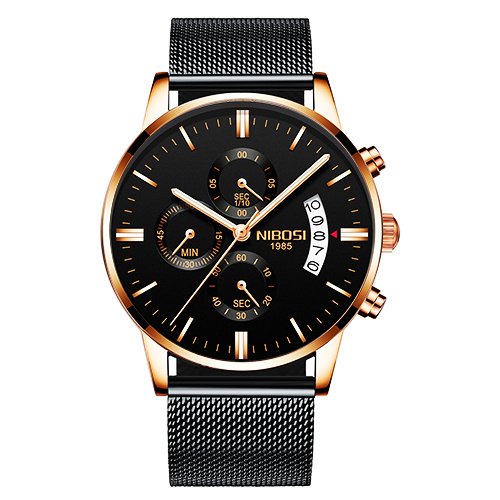 Men Watch Chronograph Sport Mens Watches Top Brand Luxury Waterproof Full Steel Quartz Gold Clock Men Relogio Masculino - Image 3