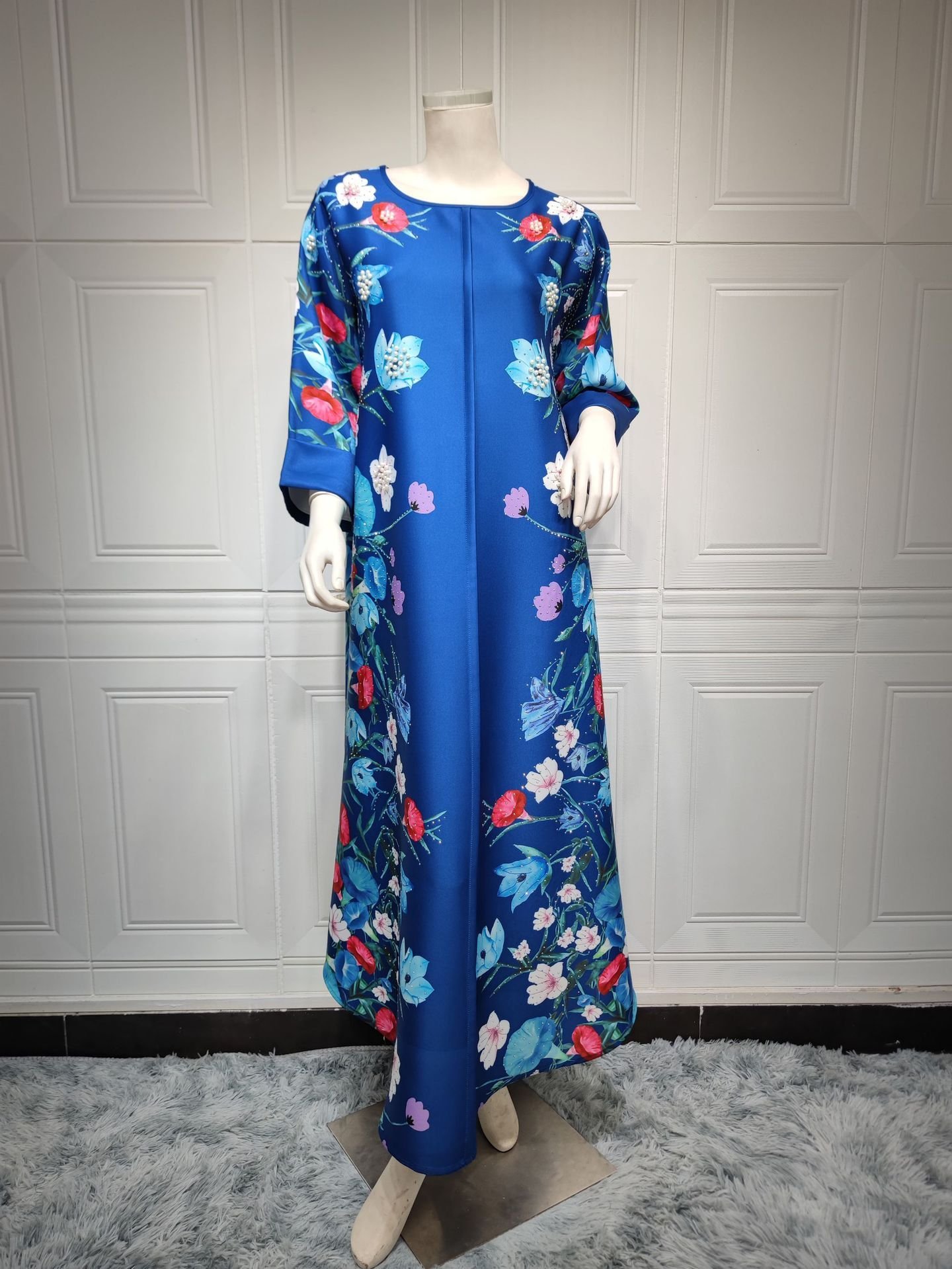 Muslim Robe Affordable Luxury Fashion Rhinestone Positioning Printing Arabic Ladies Dress - Image 6