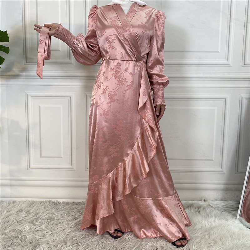 New Fashion Women's Clothing Patchwork Muslim Dress - Image 10