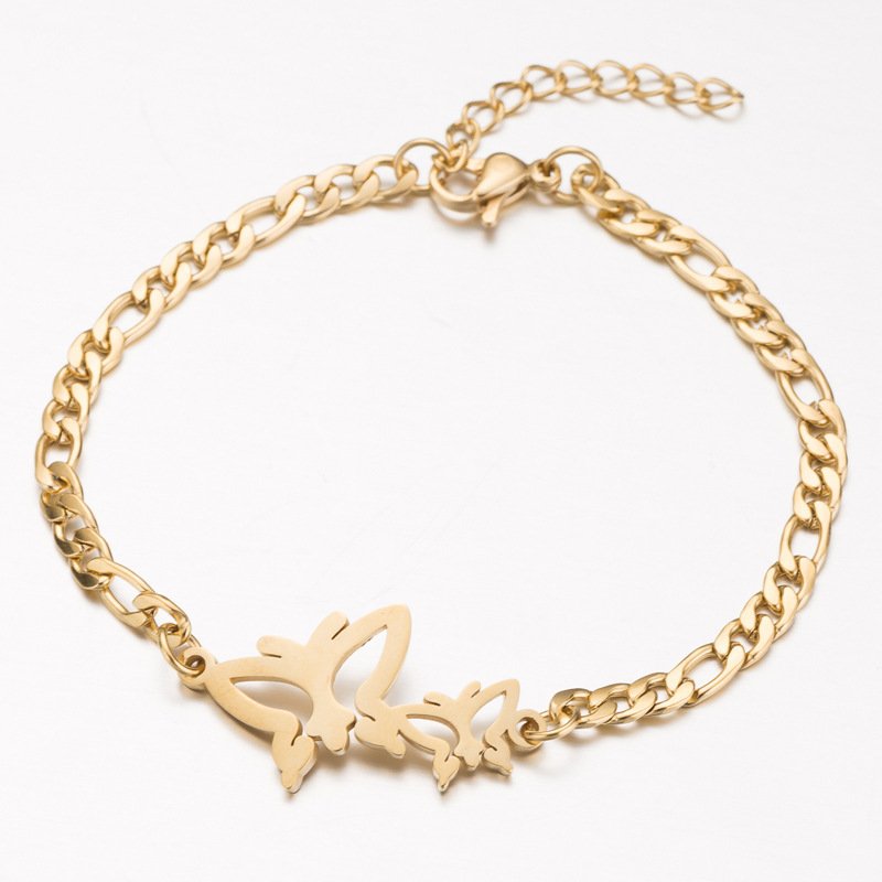 Gold Color Charms Bracelet Femme Stainless Steel Women Jewelry Lucky Origami Elephant Bracelets Friendship Gifts - Image 3