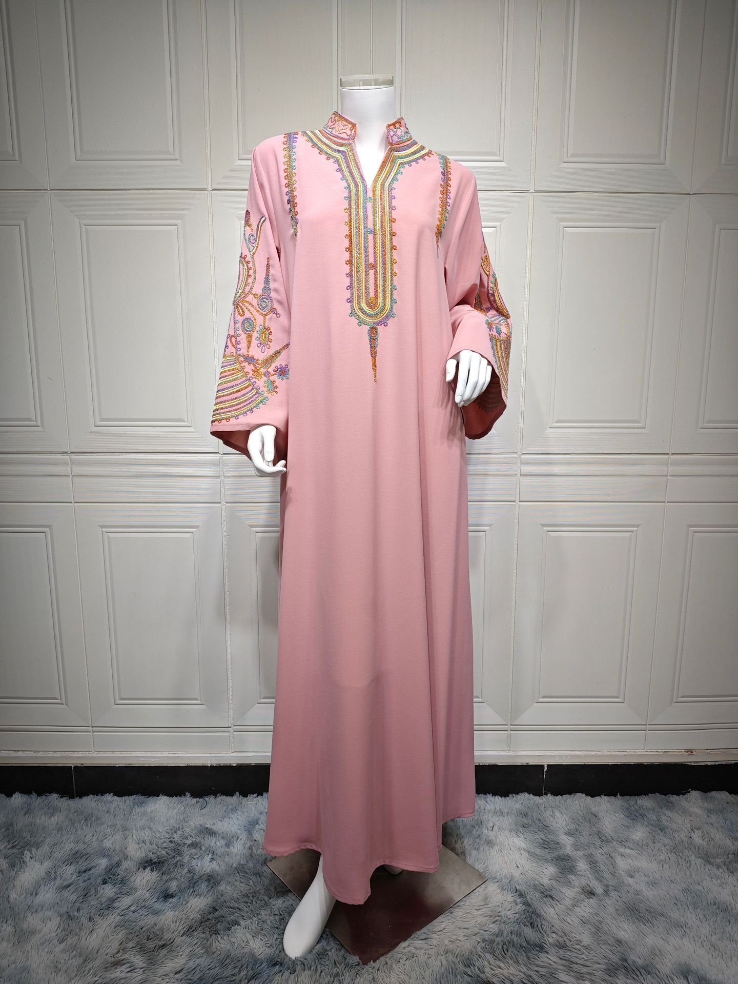 Women's Embroidered Rope Embroidered Muslim Dress - Image 7