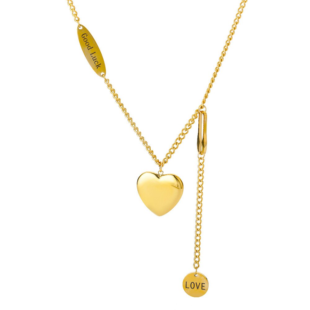 Fashion Jewelry Multilayer Heart Pendant Necklaces For Women Stainless Steel Chain Choker Zircon Moon Star Necklace Femme Wedding Jewelry Gift - Image 5