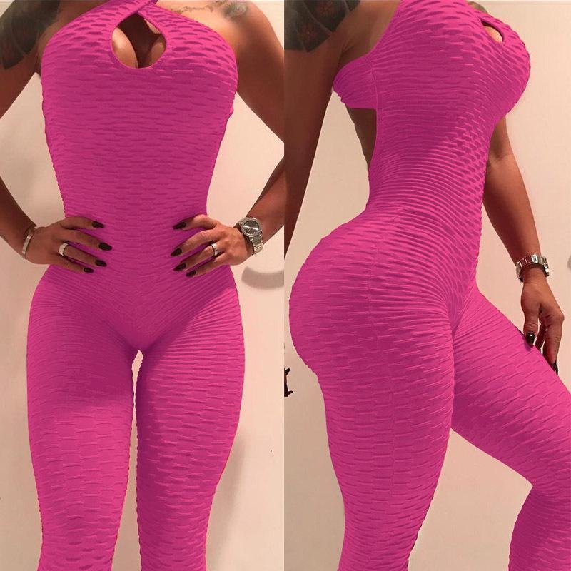 Yoga Jumpsuit Cross Design Backless Tracksuit Full Bodysuit - Image 4