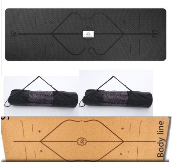 Non Slip TPE Yoga Mat Position Line Beginner - Image 10