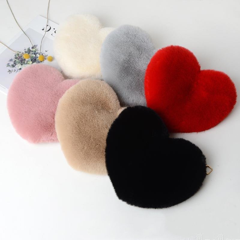 Love Bags For Women Plush Chain Shoulder Bags Valentine's Day Party Bag - Image 3