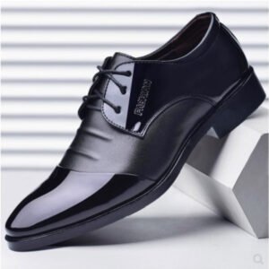 Men's Business Leather Shoes British Style Black