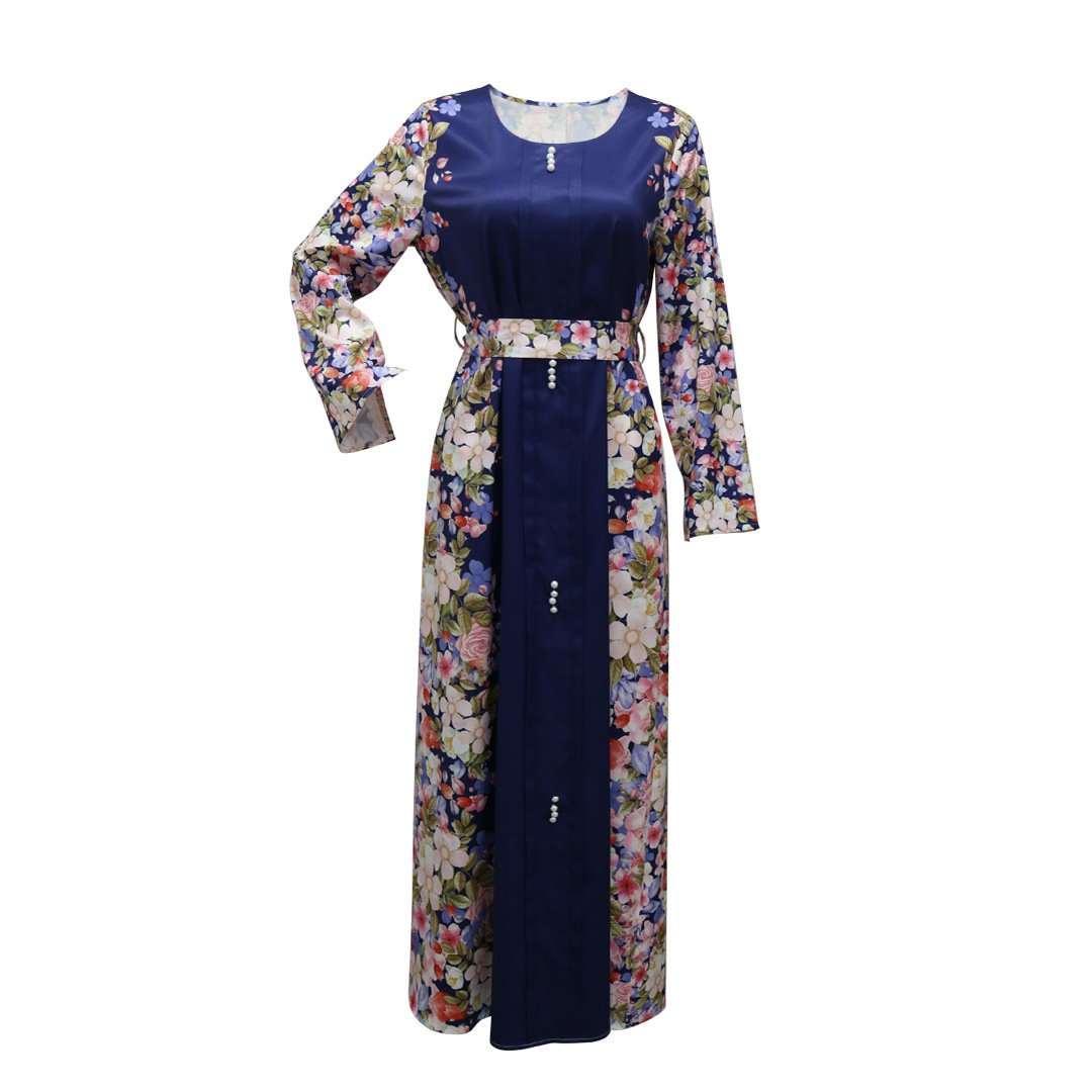 Middle East Print Dress Muslim Robe - Image 9