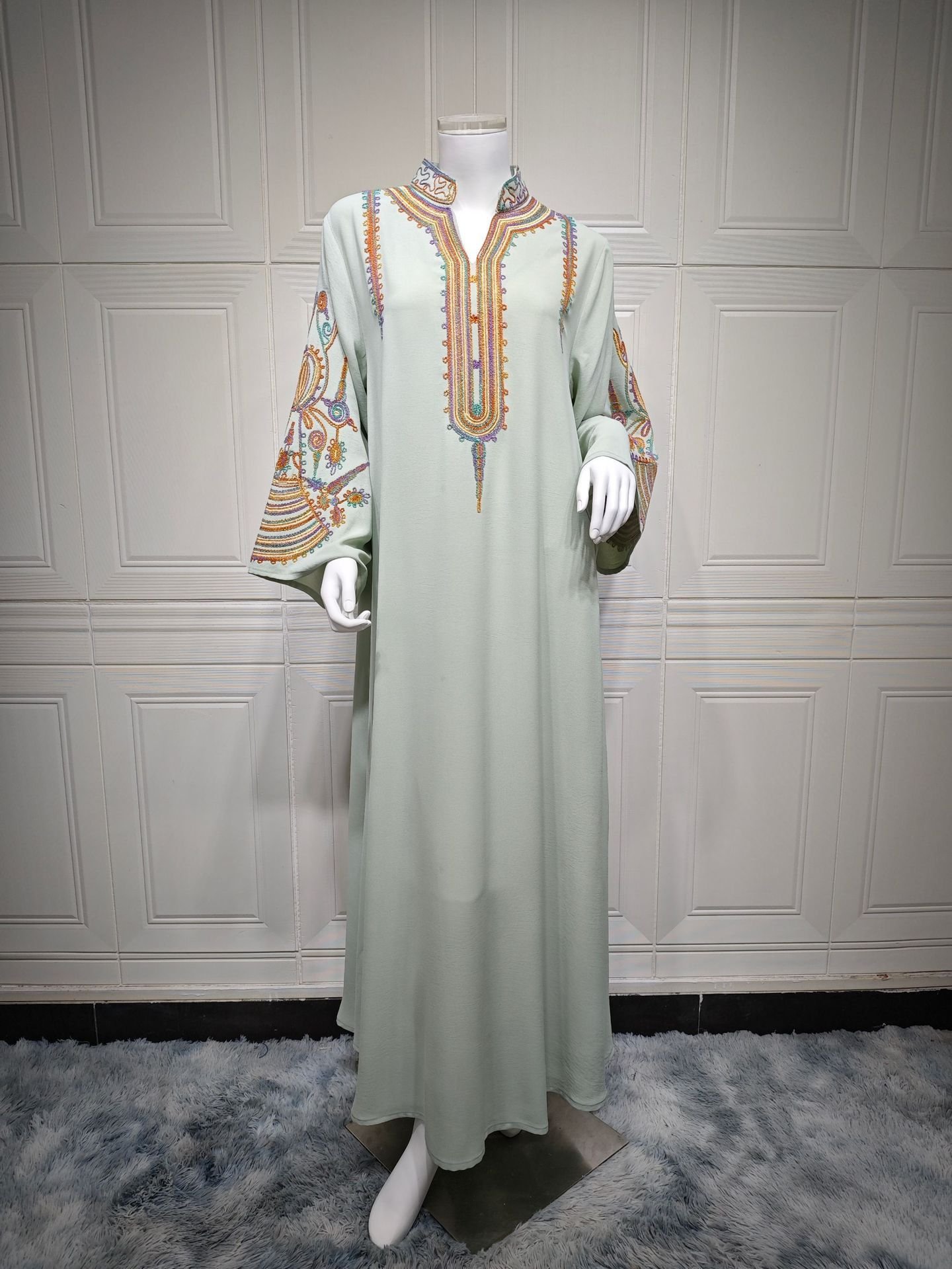 Women's Embroidered Rope Embroidered Muslim Dress - Image 6