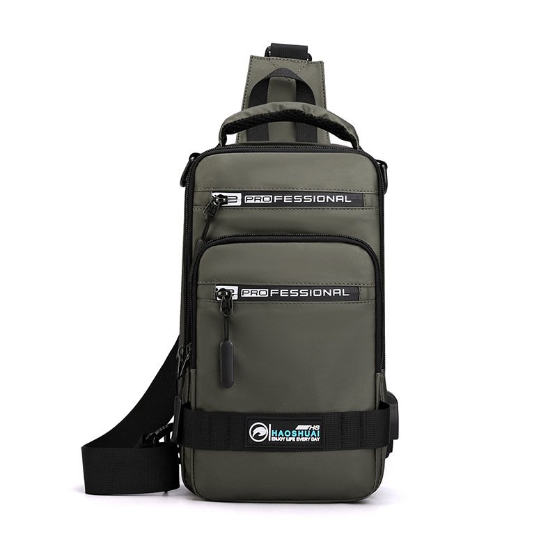 Multifunction Bags For Men Nylon Backpack Crossbody Shoulder Bag With USB Charging Port Chest Bags Pack - Image 10