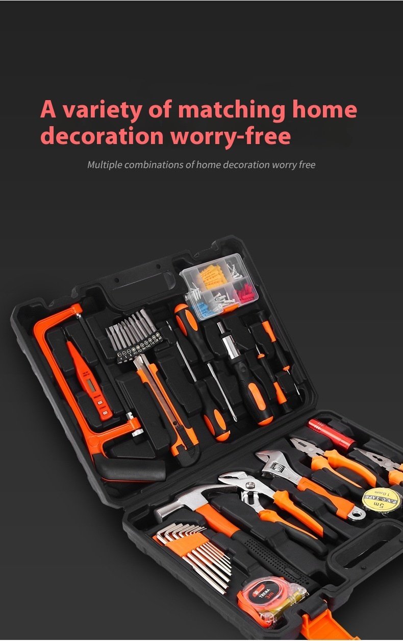 Carbon Steel Comprehensive Household Hardware Kits - Image 2