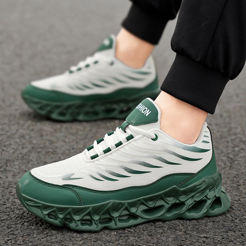 Men's Lace-up Sneakers Thick-soled Daddy Vulcanized Shoes Outdoor Running Sports Casual Shoes - Image 6