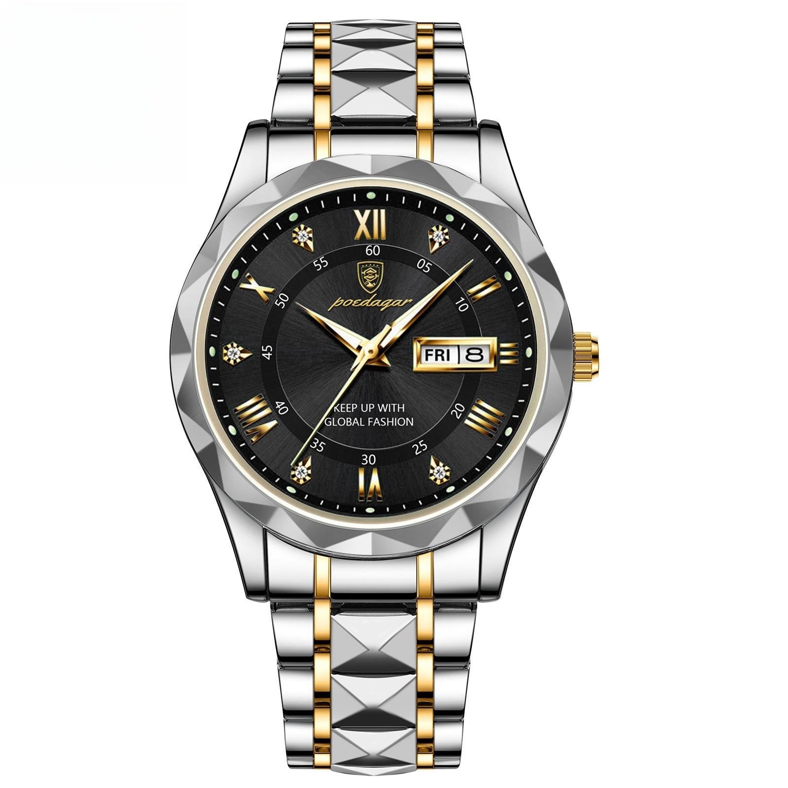 Men's Waterproof Double Calendar Luminous Quartz Watch - Image 7