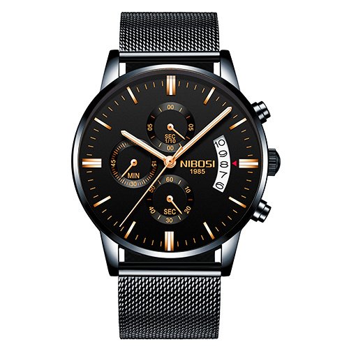 Men Watch Chronograph Sport Mens Watches Top Brand Luxury Waterproof Full Steel Quartz Gold Clock Men Relogio Masculino - Image 6