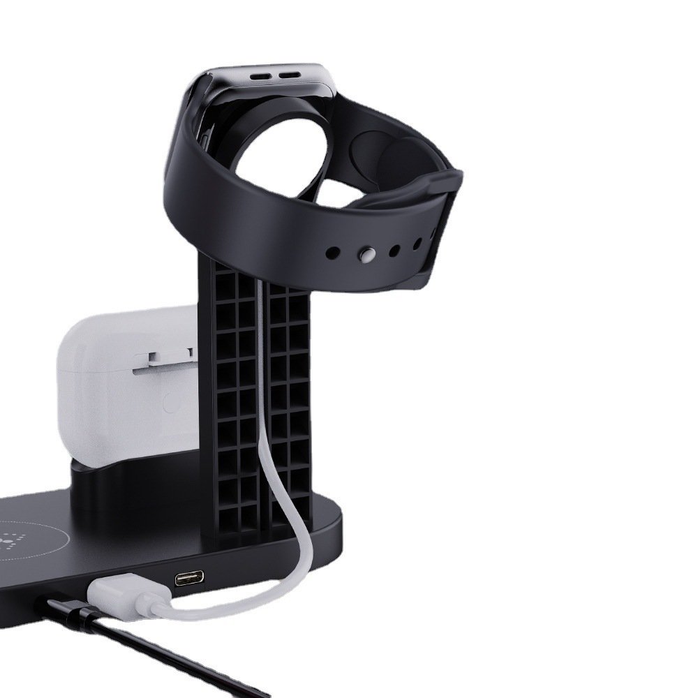 Plastic 3 In 1 Wireless Charger Stand Fast - Image 2
