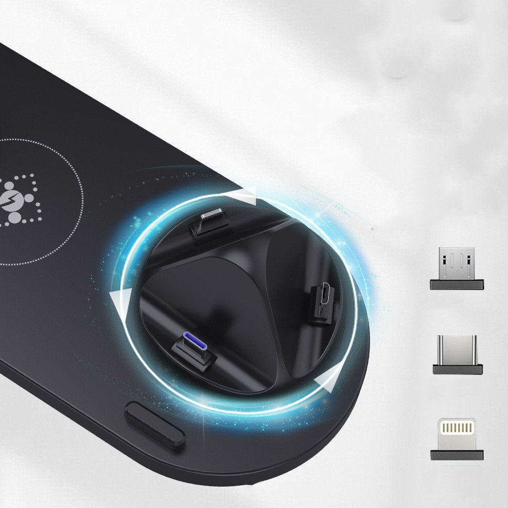 Plastic 3 In 1 Wireless Charger Stand Fast - Image 5