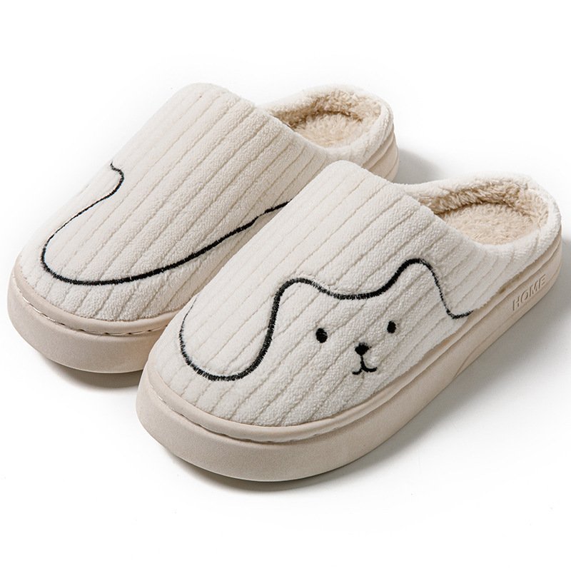 Striped Cat Slippers Indoor Couple Non-slip Floor Bedroom Slipper Winter Warm Plush House Shoes Women Men - Image 8