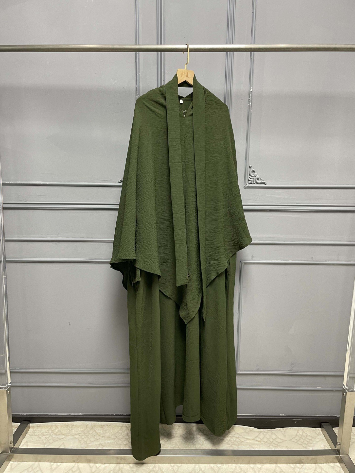 Two-piece Headscarf Suit Muslim Long Dress - Image 9