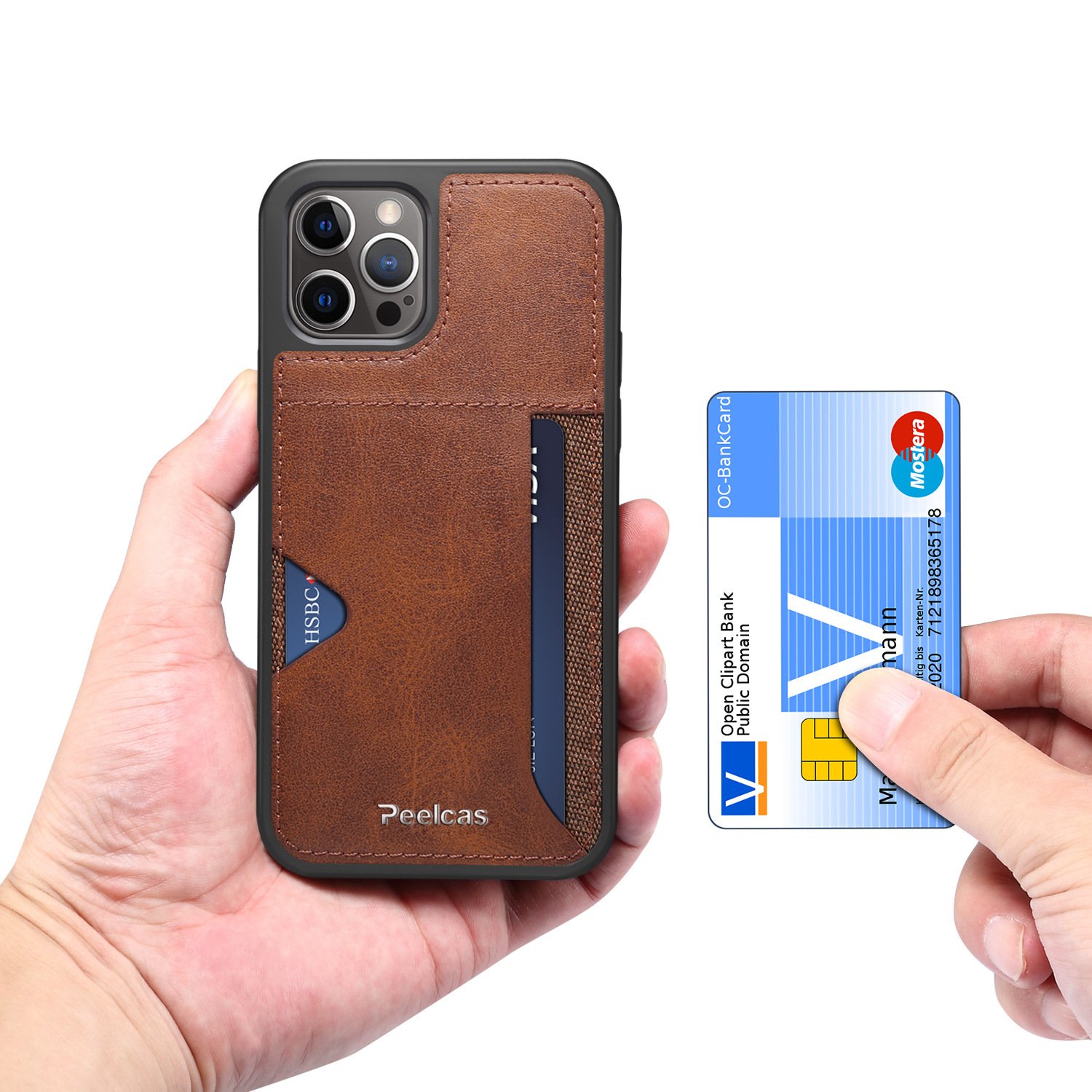 Phone Business Back Leather Card Phone Case - Image 5