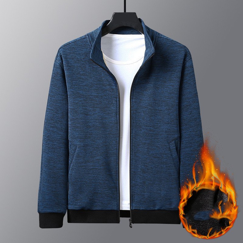 Dad Wears A Jacket With A Stand-up Collar And A Casual Jacket - Image 7