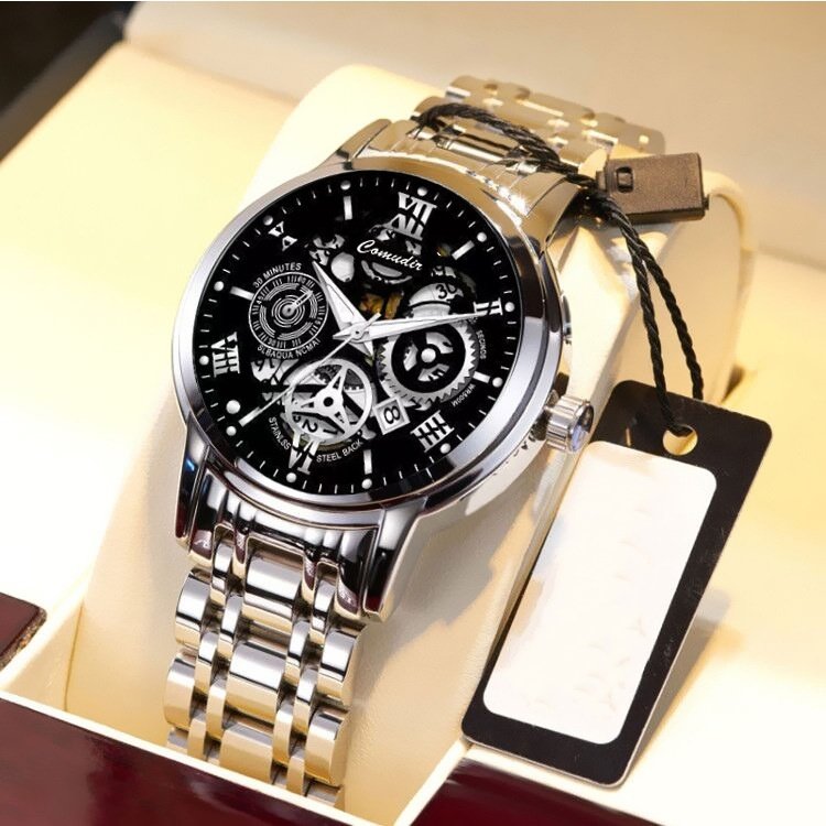 Fashion Jewelry Hollow Men's Watch Men's Waterproof Luminous Calendar - Image 4