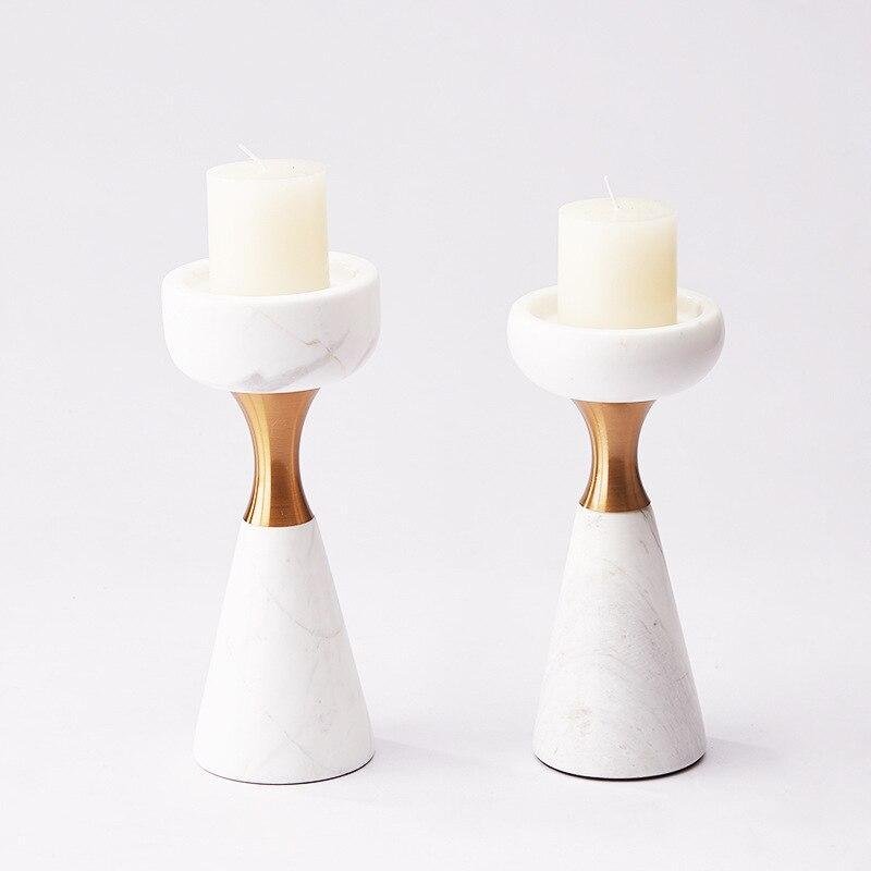 Creative Marble Hardware Candle Holder Decoration - Image 2