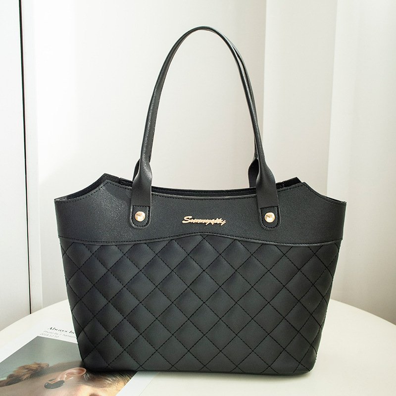Rhombus Handbag Women Shopping Shoulder Crossbody Bags - Image 3