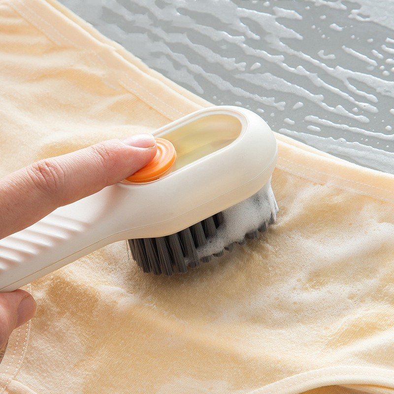 Multifunctional Soft-bristled Shoe Brush Long Handle Brush Automatic Liquid Adding Shoe Clothing Board Brush Cleaning Tool - Image 5
