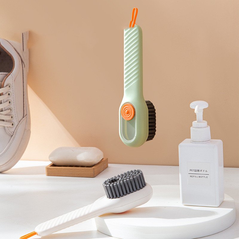 Multifunctional Soft-bristled Shoe Brush Long Handle Brush Automatic Liquid Adding Shoe Clothing Board Brush Cleaning Tool - Image 4