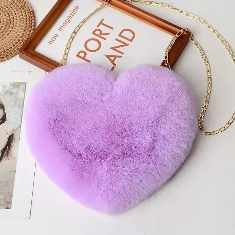 Love Bags For Women Plush Chain Shoulder Bags Valentine's Day Party Bag - Image 8