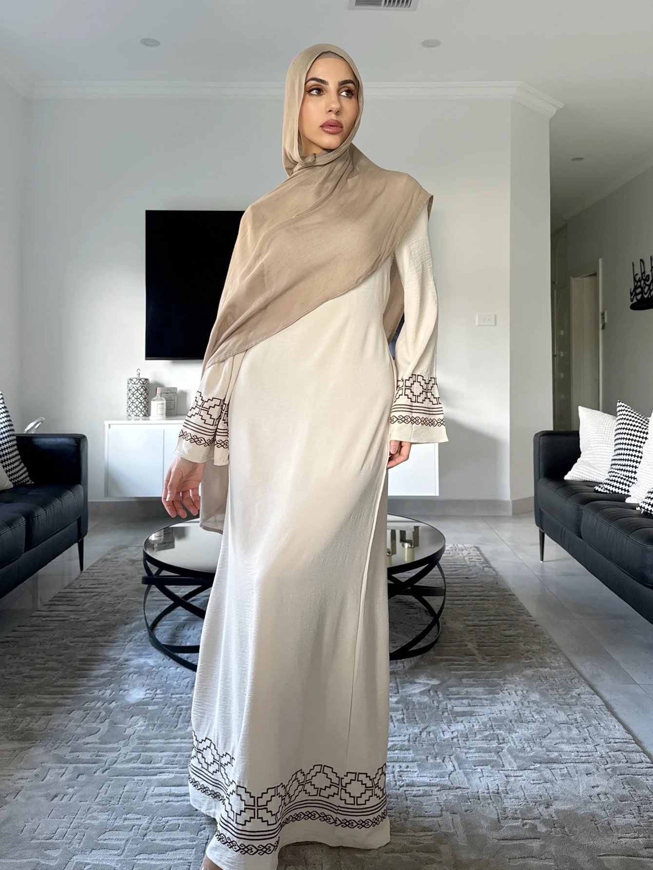 Fringe Cardigan Robe Muslim Dress - Image 8