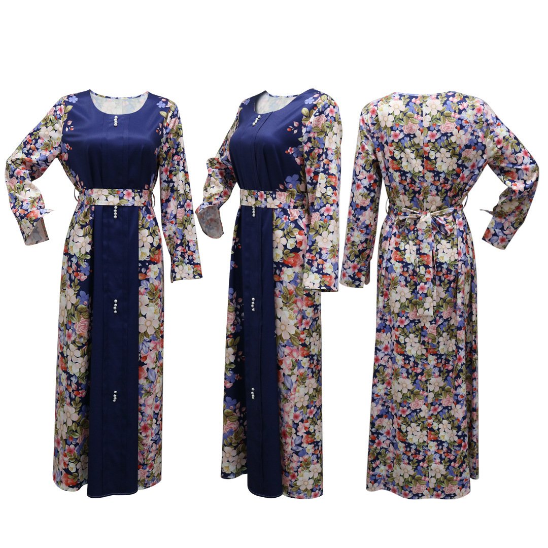 Middle East Print Dress Muslim Robe - Image 4