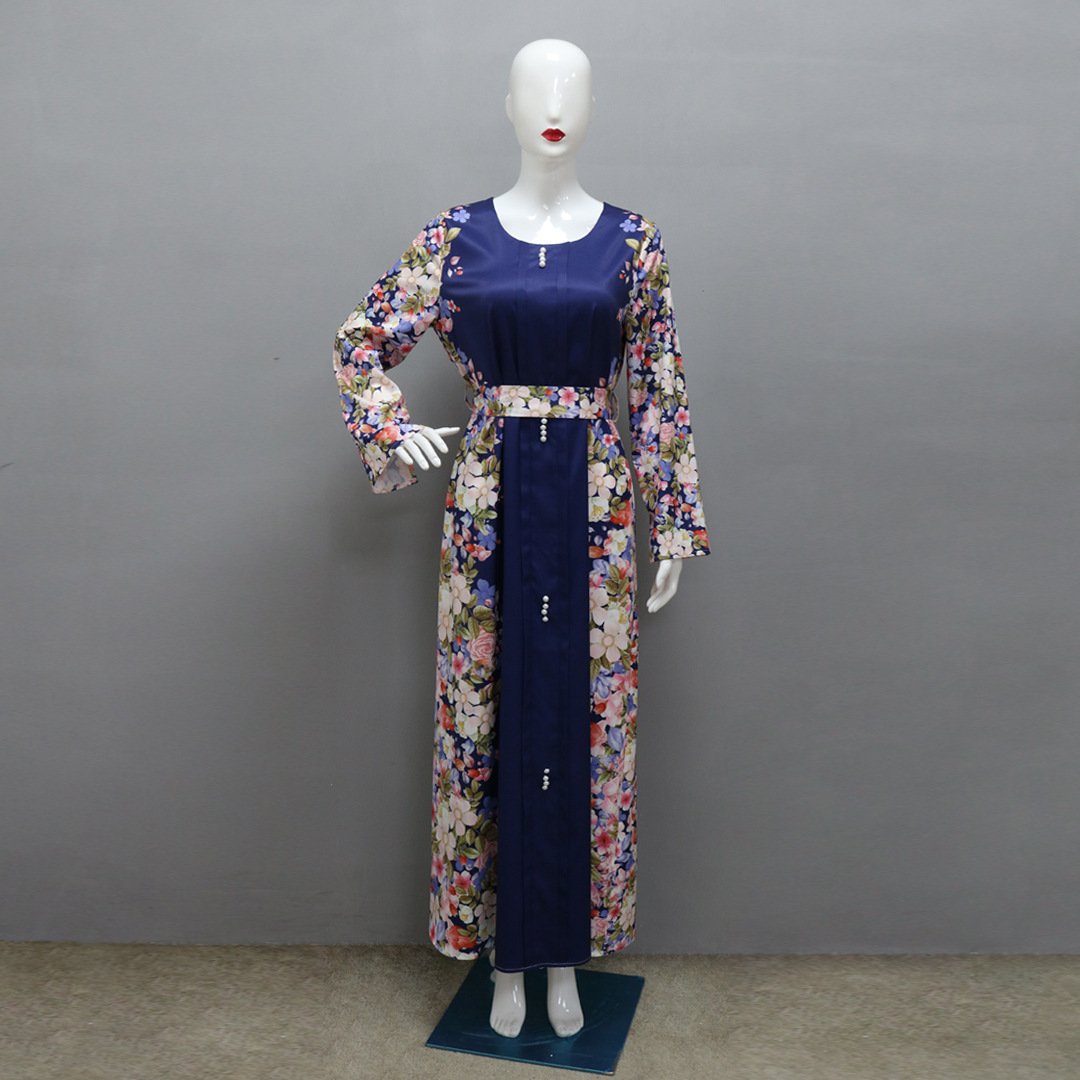 Middle East Print Dress Muslim Robe - Image 6