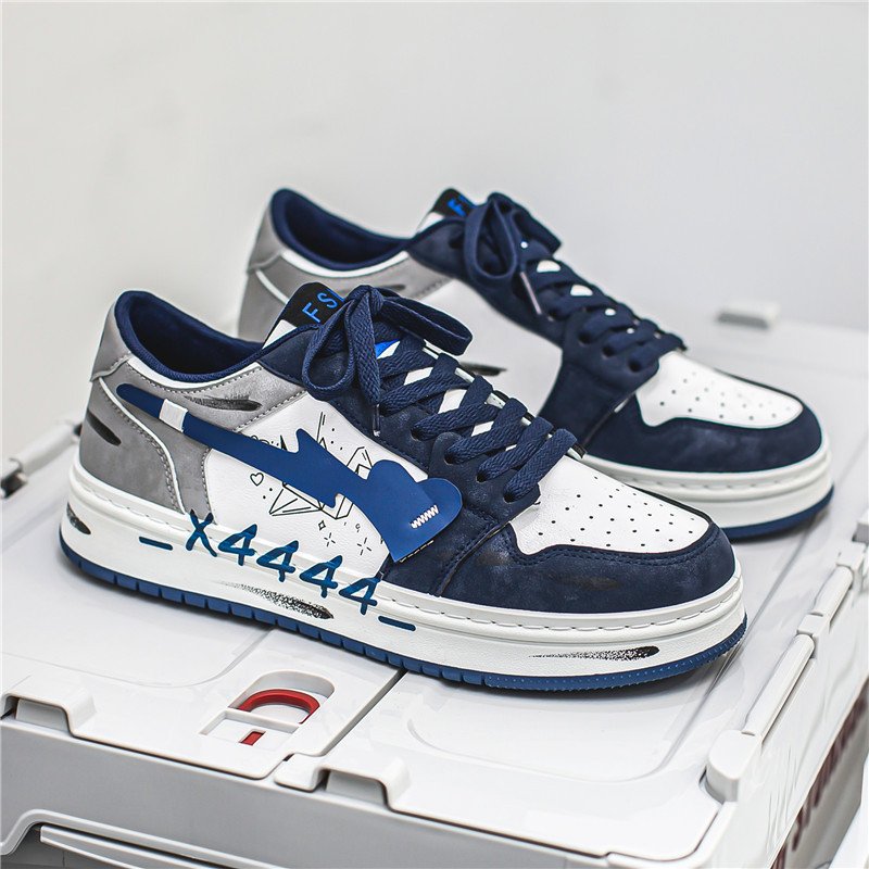 Distressed Graffiti Skateboard Shoes Men's Sneakers - Image 10