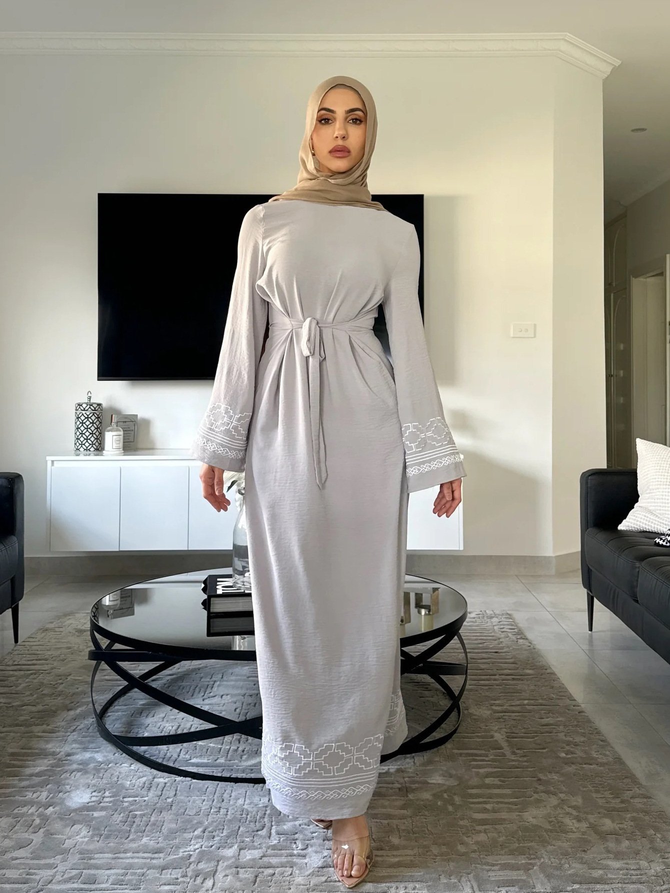 Fringe Cardigan Robe Muslim Dress - Image 7