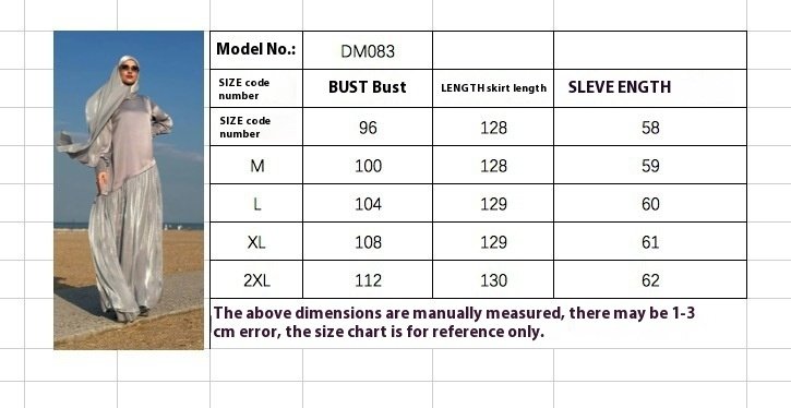 Women's Muslim Style Satin Stitching Design Elegant Fashion Dress - Image 9