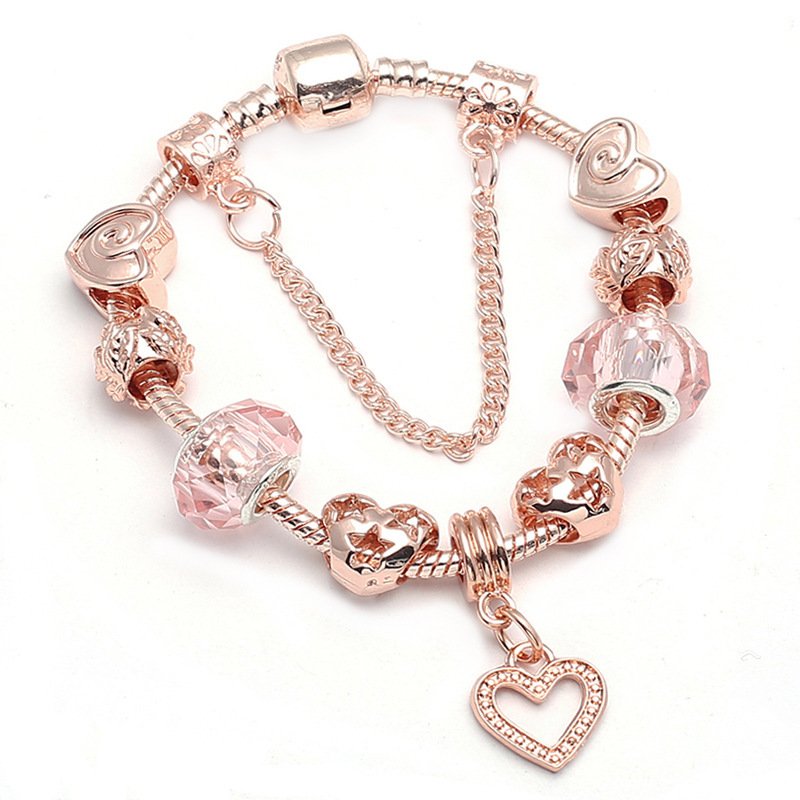 Fashion Love Geometric Rose Gold Bracelet Women's Jewelry - Image 8