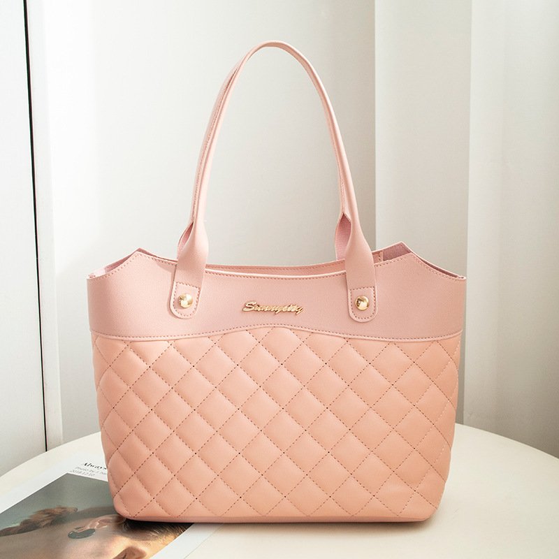 Rhombus Handbag Women Shopping Shoulder Crossbody Bags - Image 2