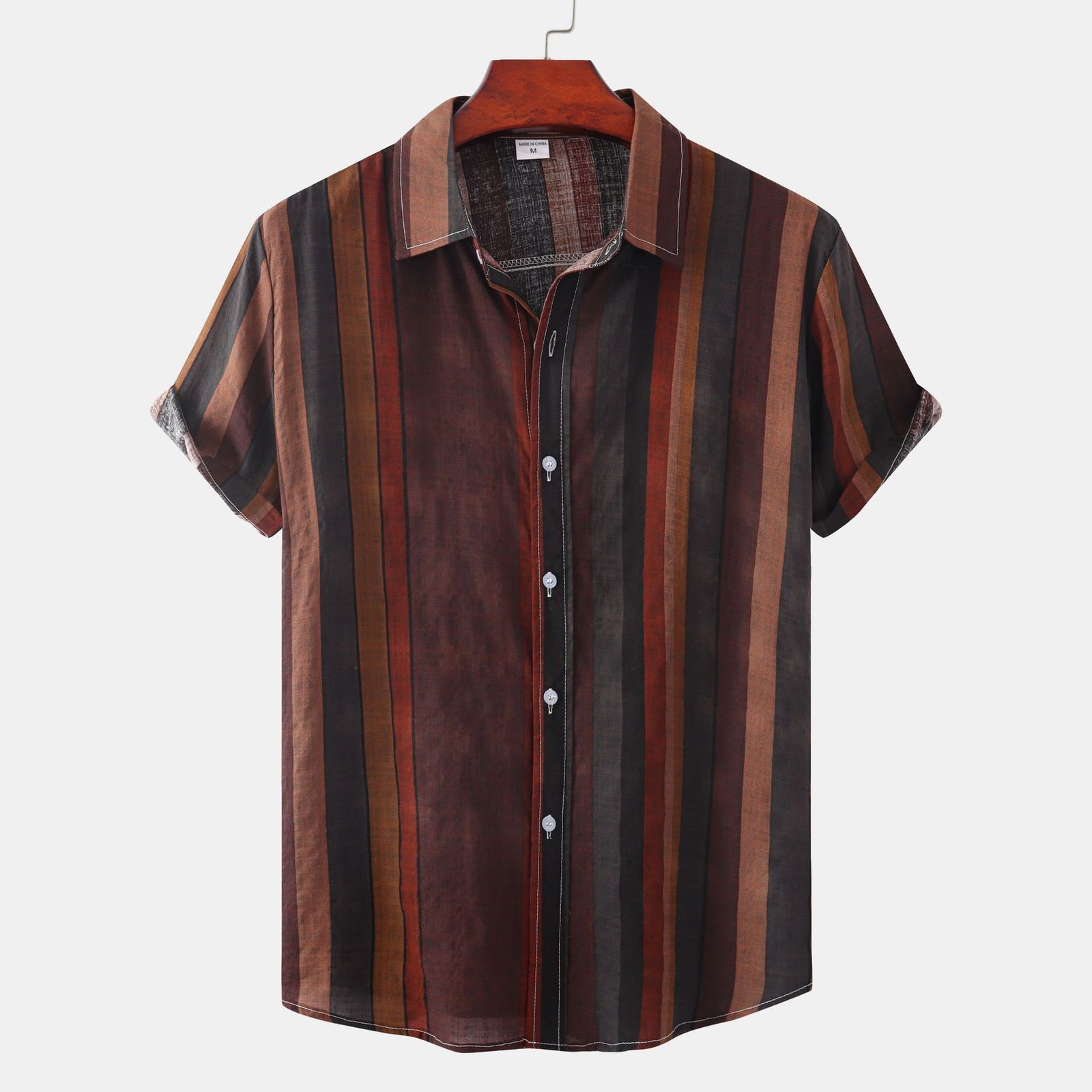 Summer Men's Clothing Printing Casual Retro Shirt Men - Image 4